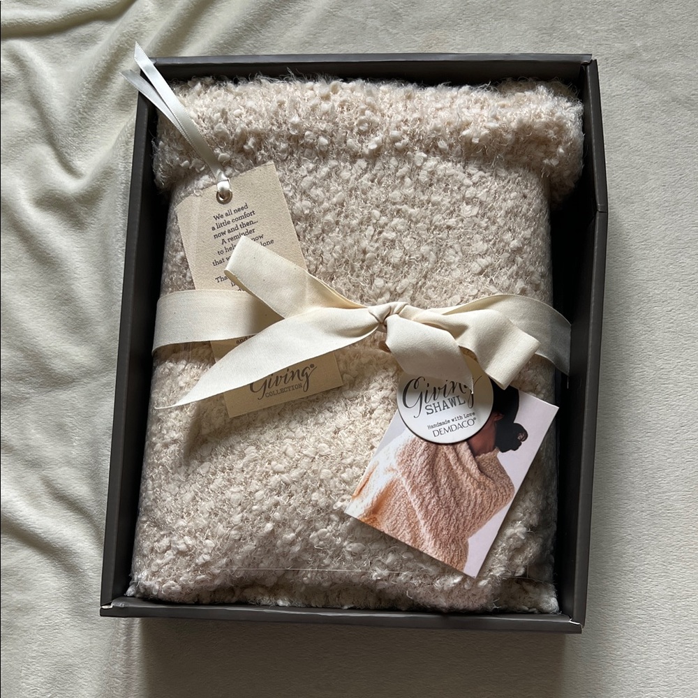 Demdaco Cream Shawl